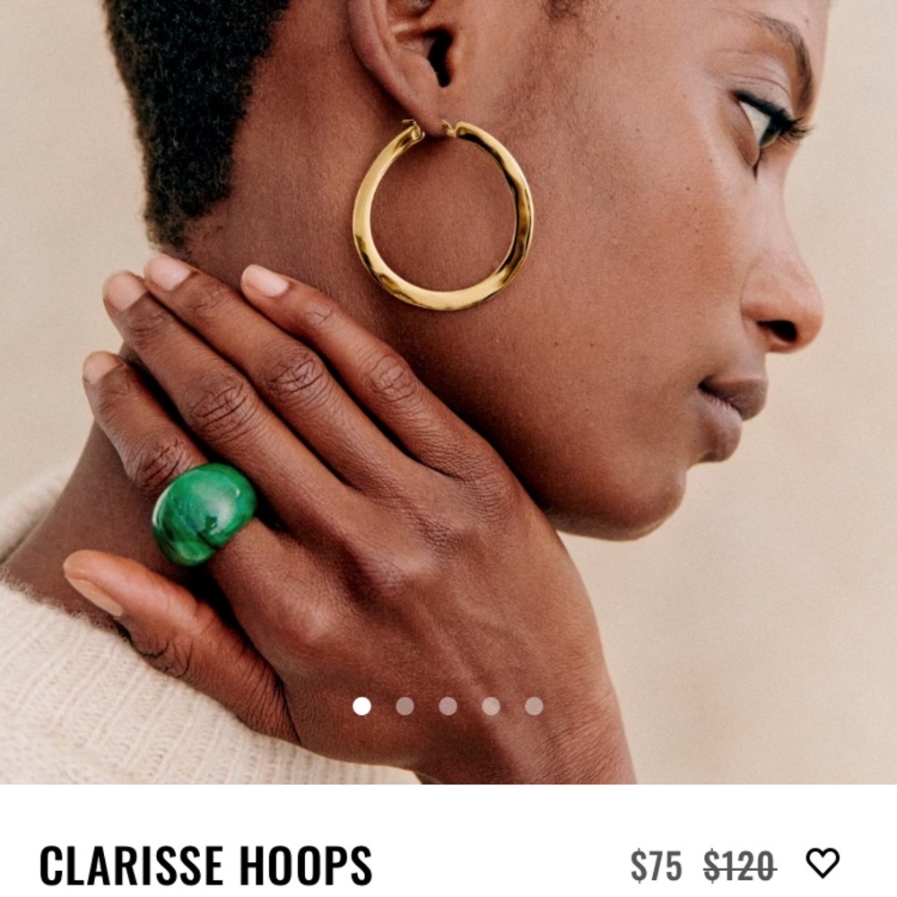 Sézane gold Clarisse hoop earrings